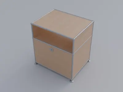 Bedside Table Low-poly 3D model