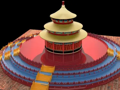 Chinese palace temple of heaven  3D model