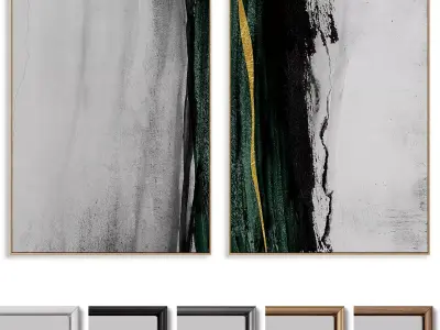 Abstract Painting Frame set 3D model 48