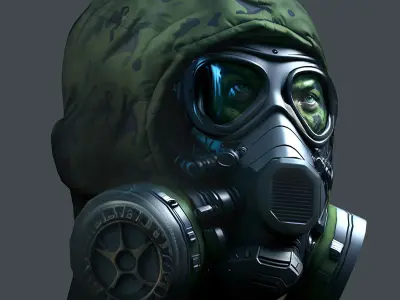 Helmet 3d model military combat Military Low-poly 3D model 3