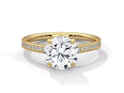 solitaire ring with detail images and 360 render videos 13 3D print model