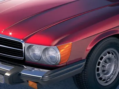 Mercedes-Benz SL USA c107 1981 3D model