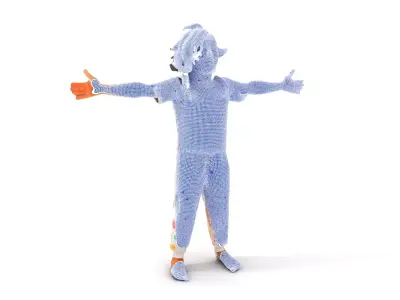 Colorful Pajamas model pack Low-poly 3D model