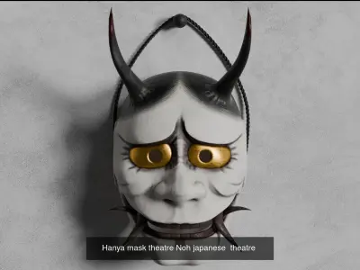 Set of 7 Noh masks collection 1