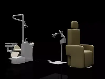 chairs and equipment used in dentistry in japan 3D print model