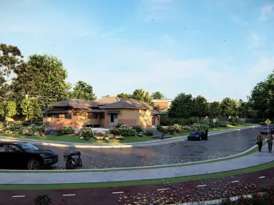 Casa Scene-villa-modern house 3D model order