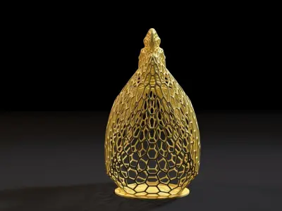 Chicken sculpture 3D print model