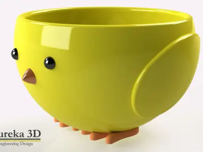 Chicken flowerpot 3D print model