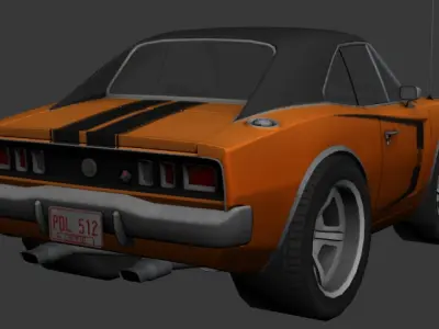 cartoon car vehicle 3d game ready model Low-poly 3D model-003 Low-poly 3D model