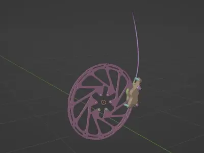 Sram guide brake Low-poly 3D model