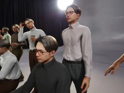 Modular Character - Asian Smart Casual Man - MS2 Low-poly 3D model