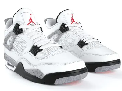 Air Jordan 4 Retro Cement PBR Low-poly 3D model