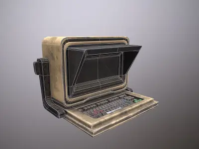 sci-fi computer Low-poly 3D model