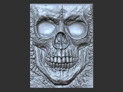 skull gold 3D print model