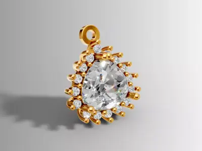 Teardrop Radiance Pendant 3D print model