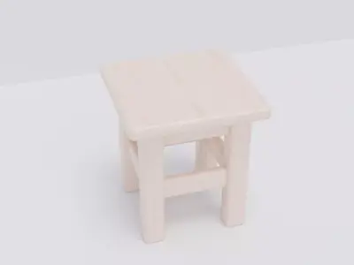 stool Low-poly 3D model