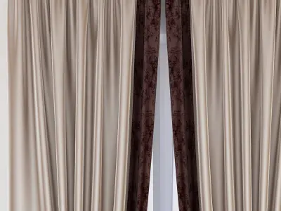 Set 32 Curtains 3D model