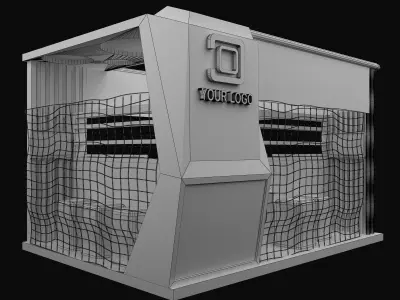 Booth Exhibition Stand a100  3D model