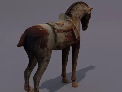 Horse Statuette L 3D model