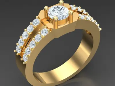 Luxury Men Rings Designs 4MR008 3D print model