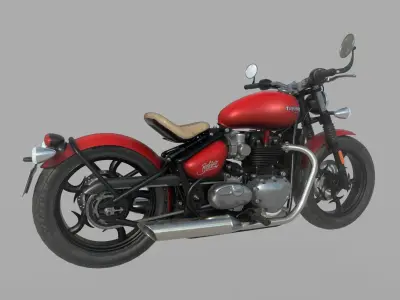 Triumph Bonneville Bobber 2017 Low-poly 3D model
