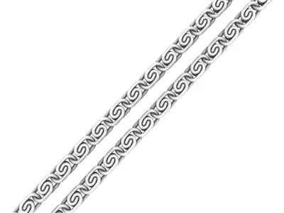 Necklace S two gold chain links 3D print model