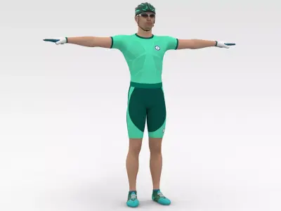 Cyclist 08 3D model