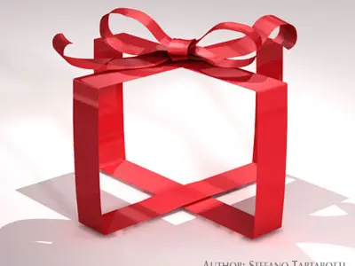 Gift ribbon 3D model