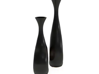 Black and Gold Decorative Vase  3D model