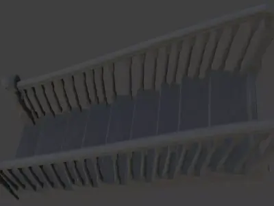 Art Nouveau Staircase High-Poly 3D Mode 3D model