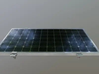 4-Solar Panel 30Wp 640x345x20mm 3D model
