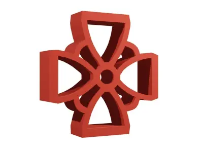 Brick Jaali Flower Open  3D model