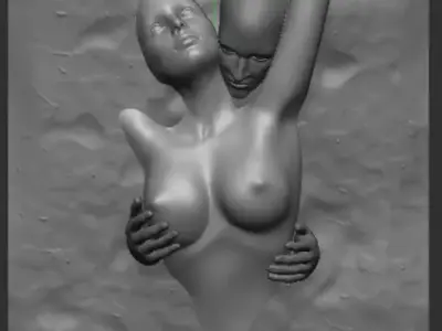 HUGGING COUPLE 3D PRINT MODEL 3D print model