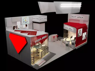 Booth Exhibition Stand a121 3D model