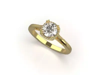gold ring code 36 3D print model
