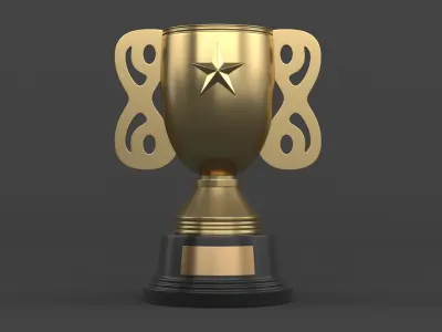Trophy Cups 3D model 37