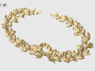 Oval Wreath 3D print model