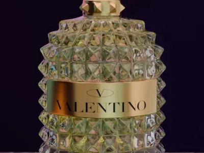 Valentino perfime yellow 3D model product for Advertising 3D model