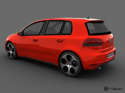 Volkswagen Golf GTI 5doors 2010 3D model