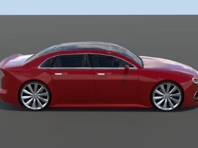 Generic Small 4 Door Sedan Low-poly 3D model