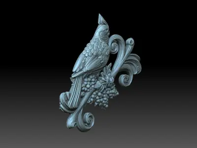 Cardinal Bird 3D print model