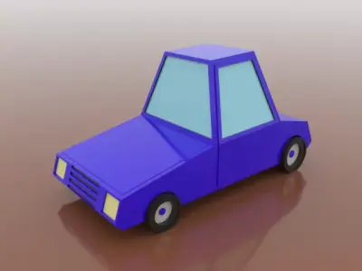 Cartoon Car Pack Low-poly 3D model
