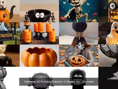 Halloween 3D Printable Collection 12 Models Set