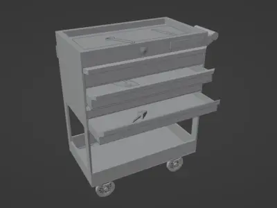 Machanic box and tools 3D model