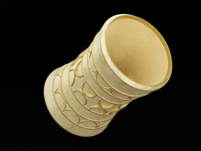 Golden Bracer  Low-poly 3D model