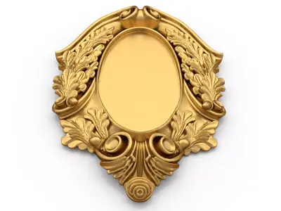 Cartouche classic decorative ornament cnc 3d printing stl 05 3D model