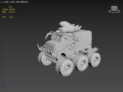 Next Generation Clown Bigfoot Car Low-poly 3D model