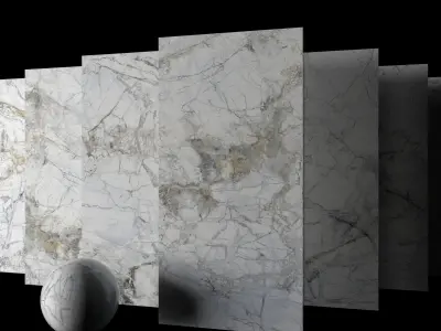 Marble Set Museum Supreme White 80x160 Set 1 Texture
