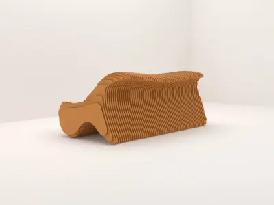 Parametric bench 3D model 02 3D model