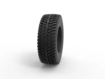 Tractor tire Scale 1 to 25 3D print model